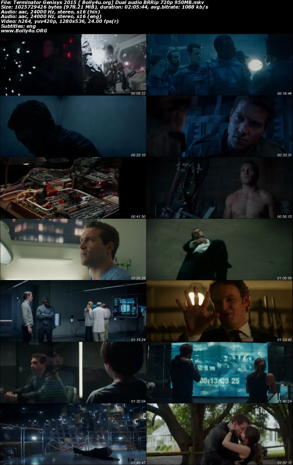 Terminator Genisys 2015 BluRay 950Mb Hindi Dual Audio ORG 720p Download