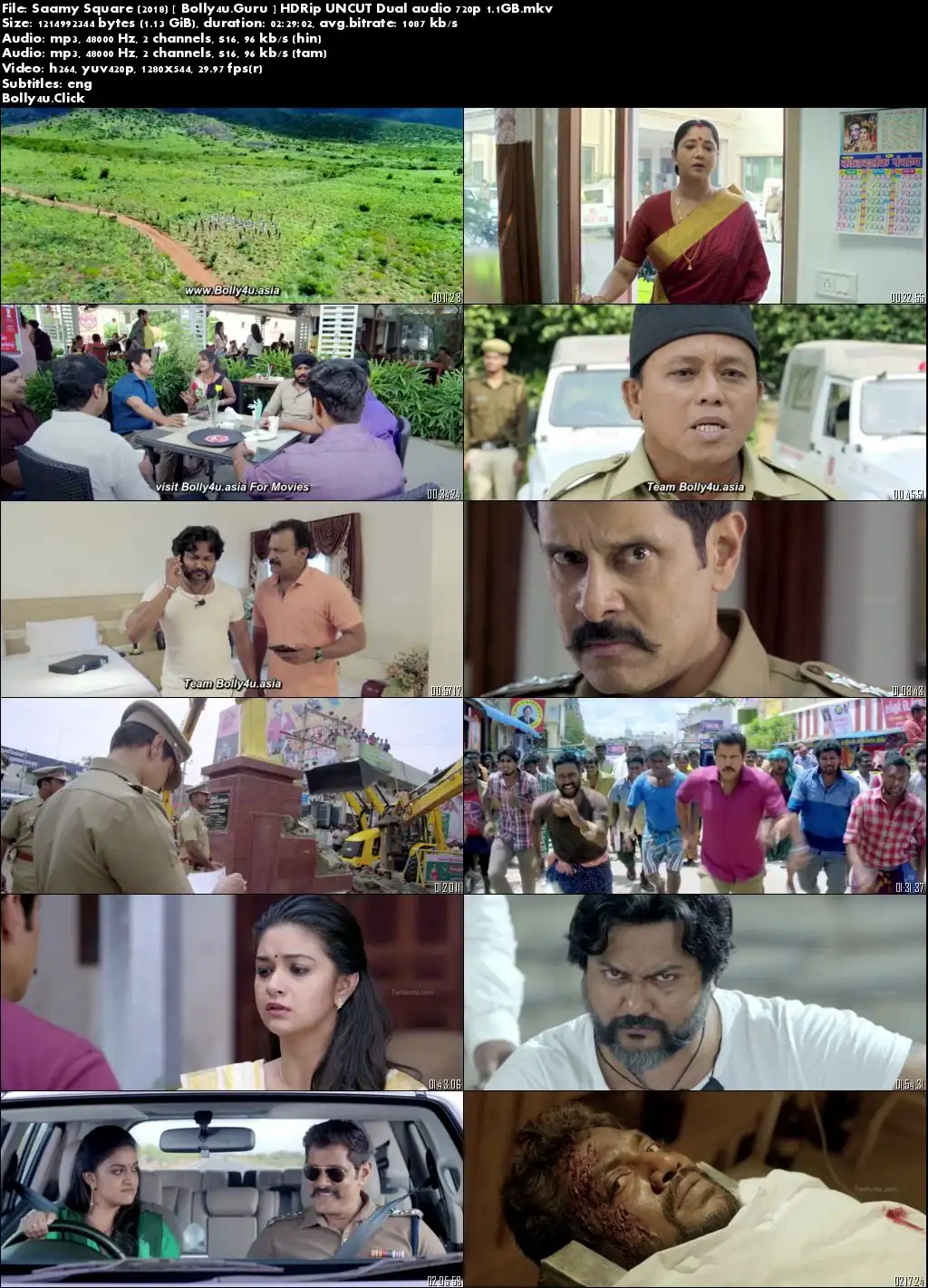 Saamy 2 2018 HDRip 450MB UNCUT Hindi Dual Audio 480p Download