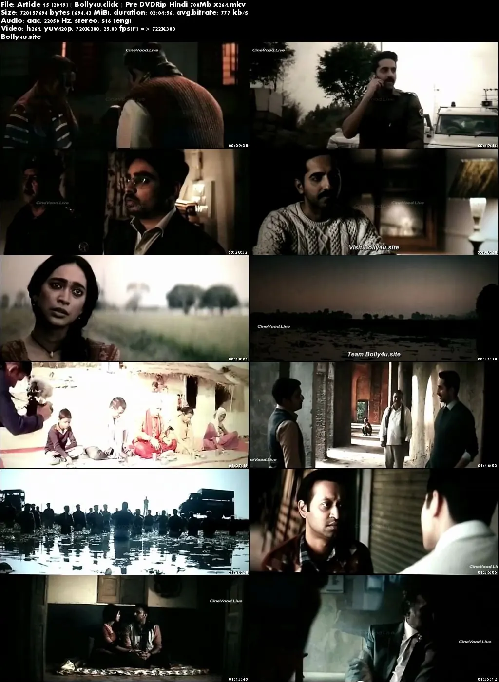 Article 15 2019 Pre DVDRip 700Mb Hindi x264 Download