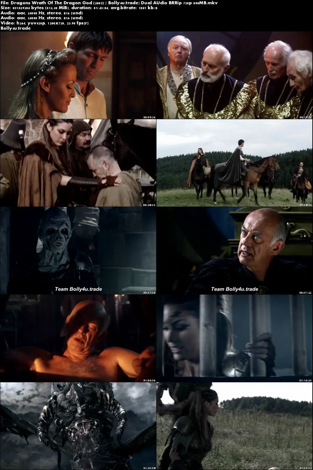 Dragons Wrath Of The Dragon God 2005 BRRip 800MB Hindi Dual Audio 720p Download