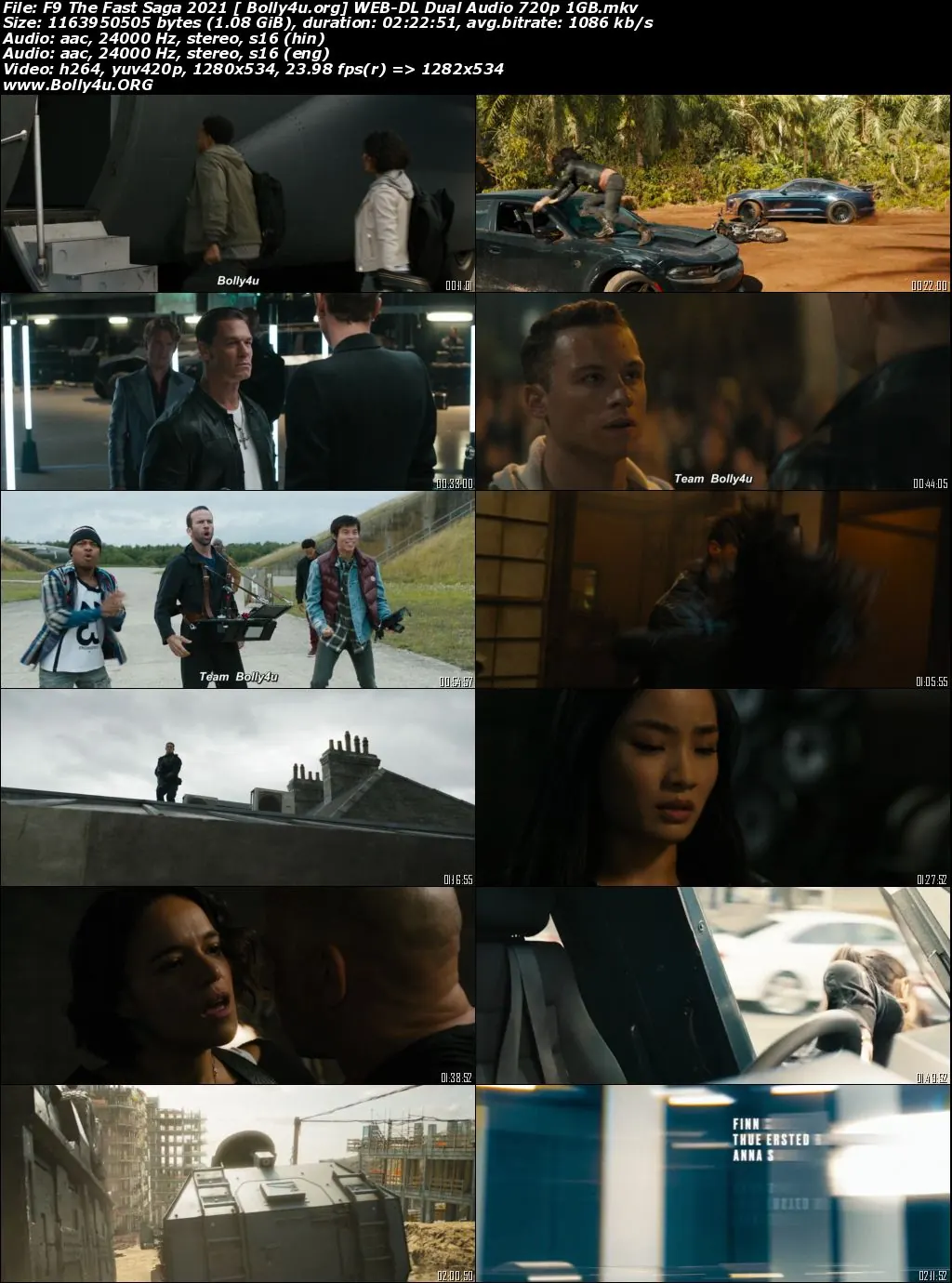 Fast and Furious 9 2021 WEB-DL 500MB Hindi CAM Cleaned Dual Audio 480p Download
