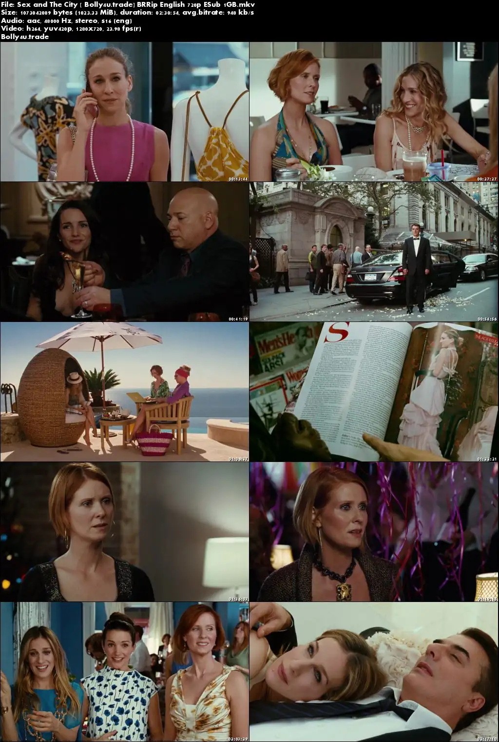 Sex and The City 2008 BRRip 400MB English 480p ESub Download Sex and The City 2008 BRRip 400MB English 480p ESub Download