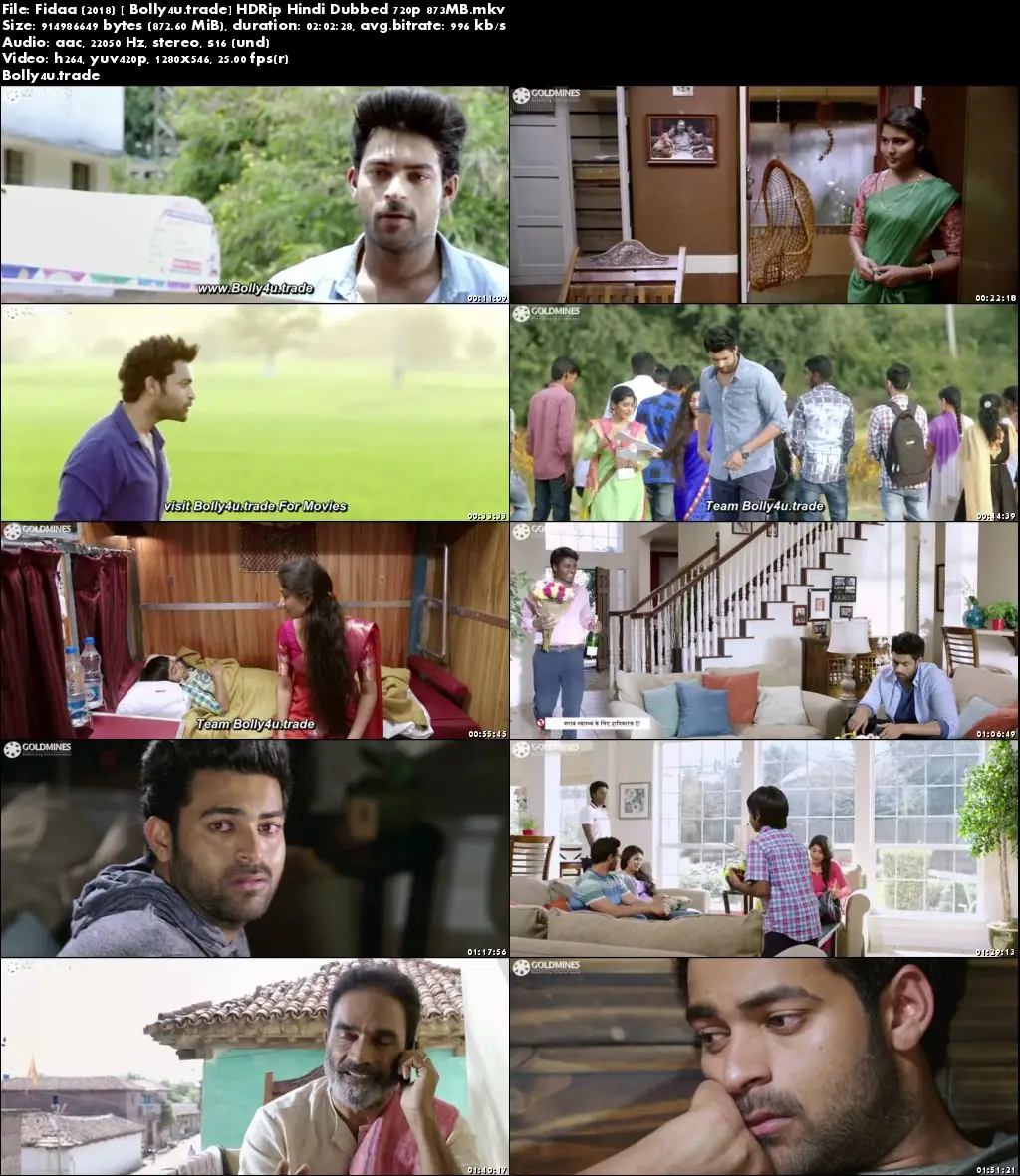Fidaa 2018 HDRip 850Mb Full Hindi Dubbed Movie Download 720p