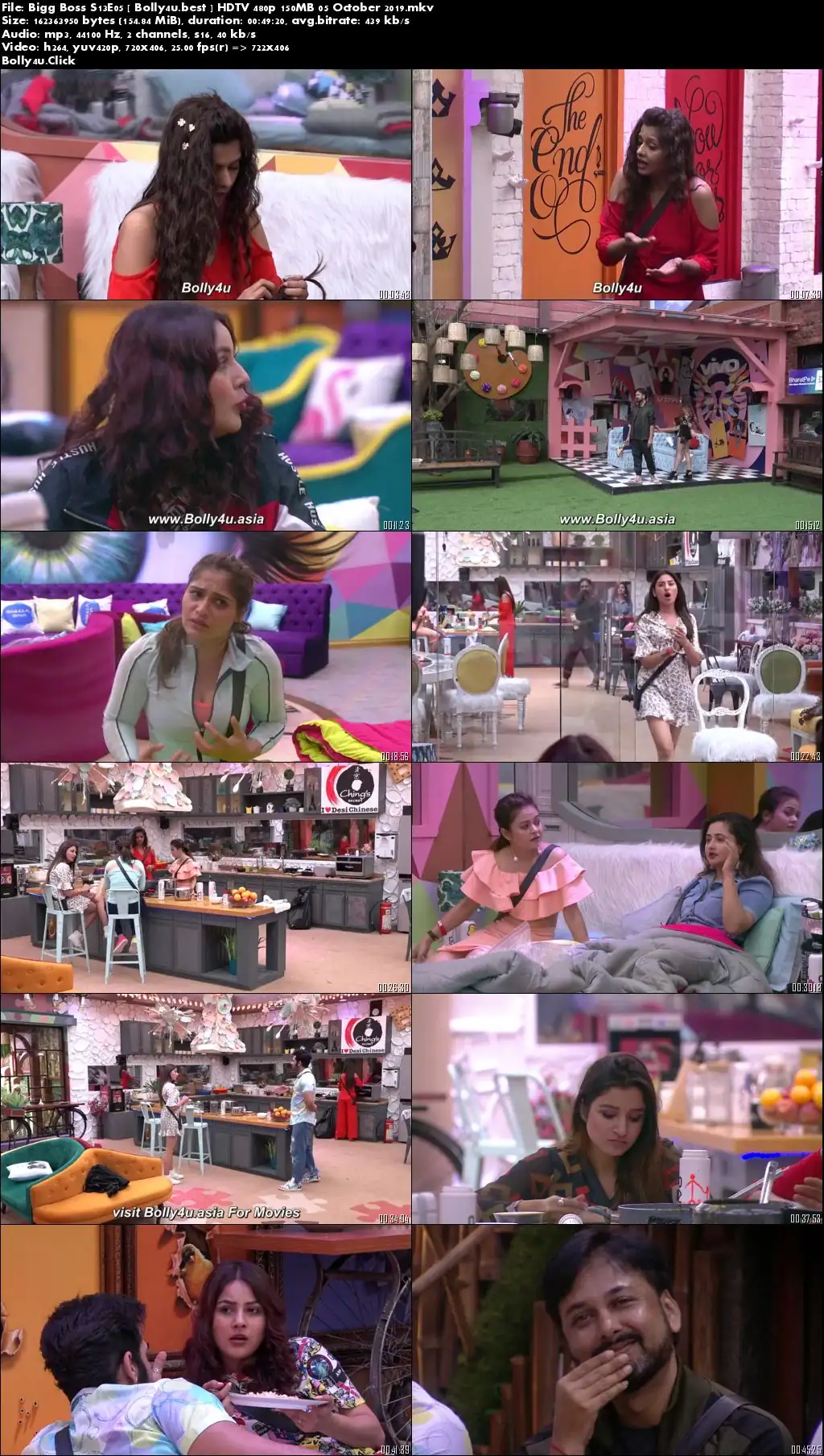 Bigg Boss S13E05 HDTV 480p 150MB 05 October 2019 Download Bigg Boss S13E05 HDTV 480p 150MB 05 October 2019 Download