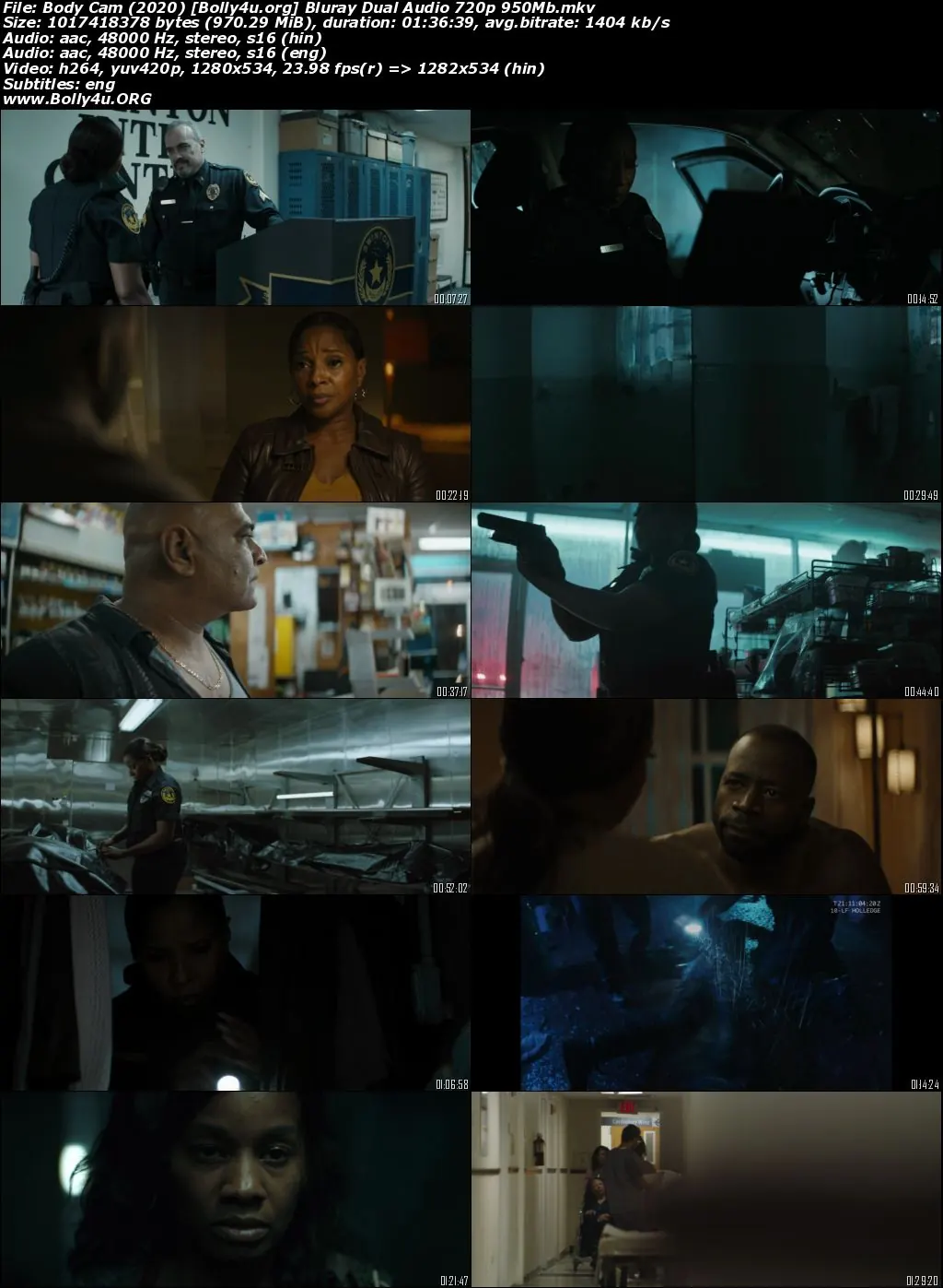Body Cam 2020 Hindi Dual Audio Full Movie Download