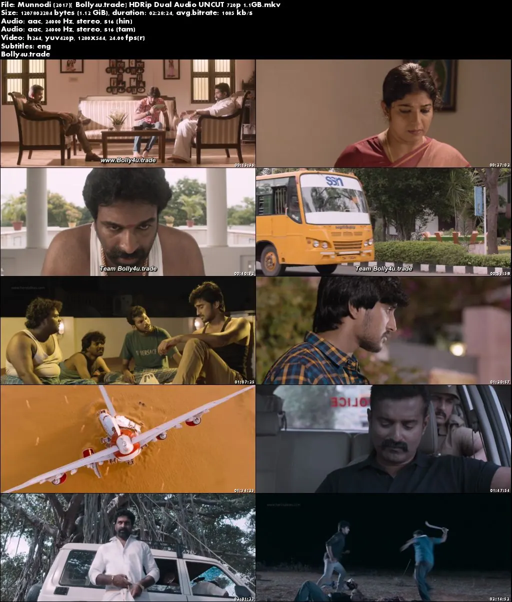 Munnodi 2017 HDRip 450MB UNCUT Hindi Dual Audio 480p Download