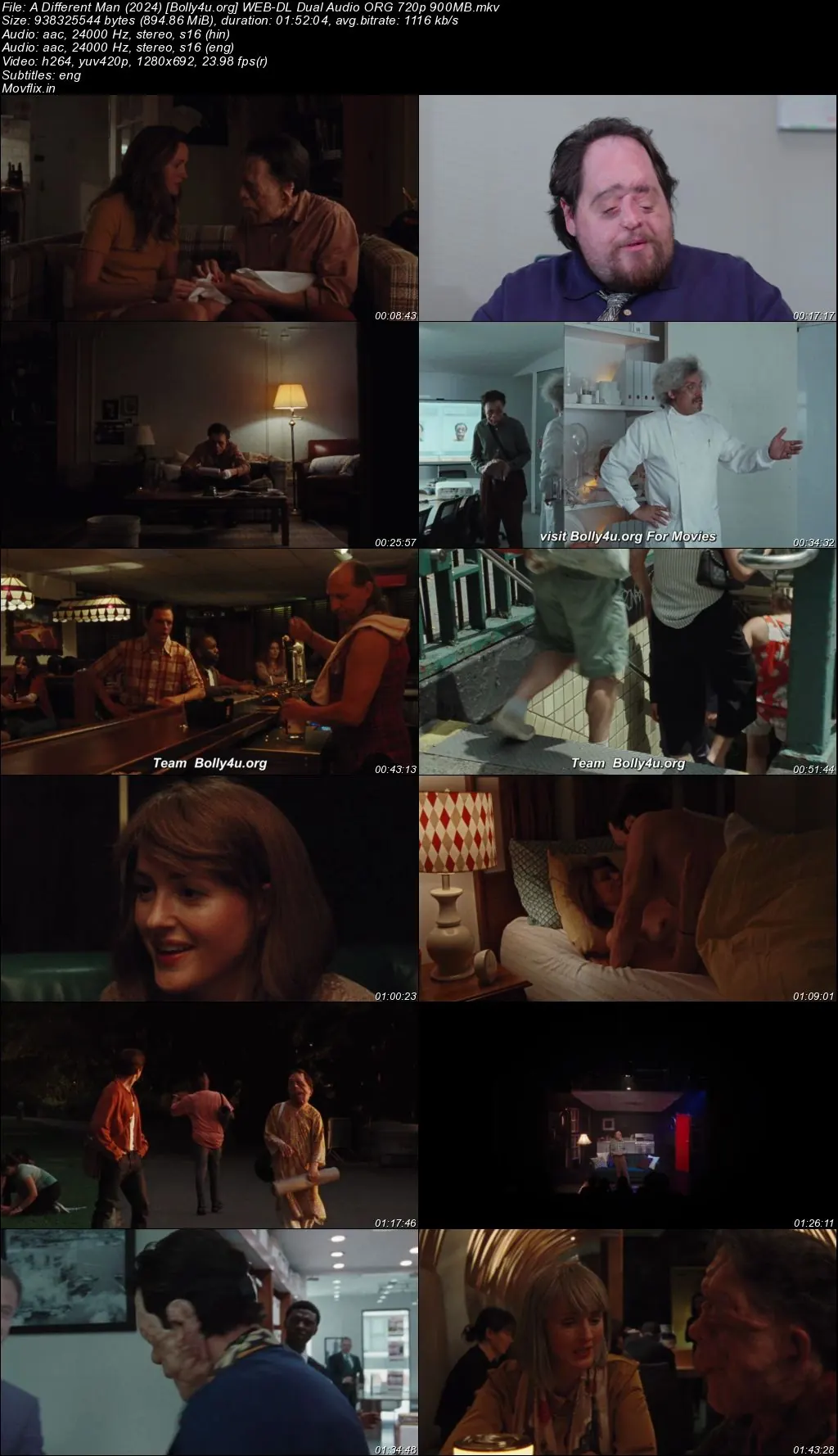 A Different Man 2024 WEB-DL Hindi Dual Audio ORG Full Movie Download 1080p  720p  480p