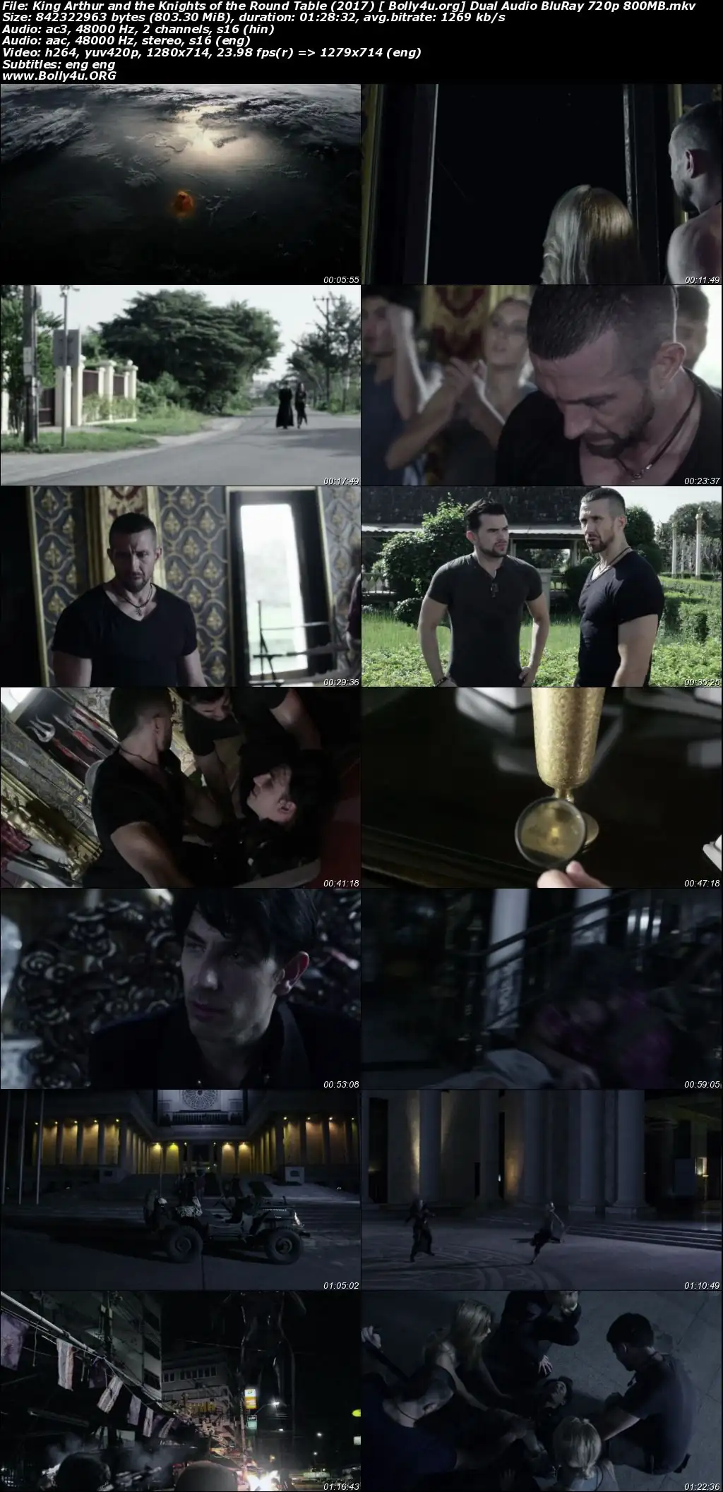 King Arthur and the Knights of the Round Table 2017 BRRip 800Mb Hindi Dual Audio 720p Download
