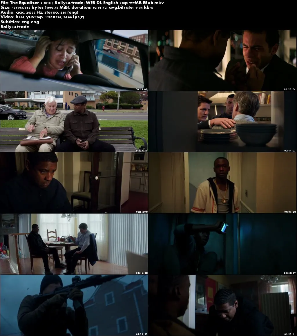 The Equalizer 2 2018 WEB-DL 300MB English 480p ESub Download