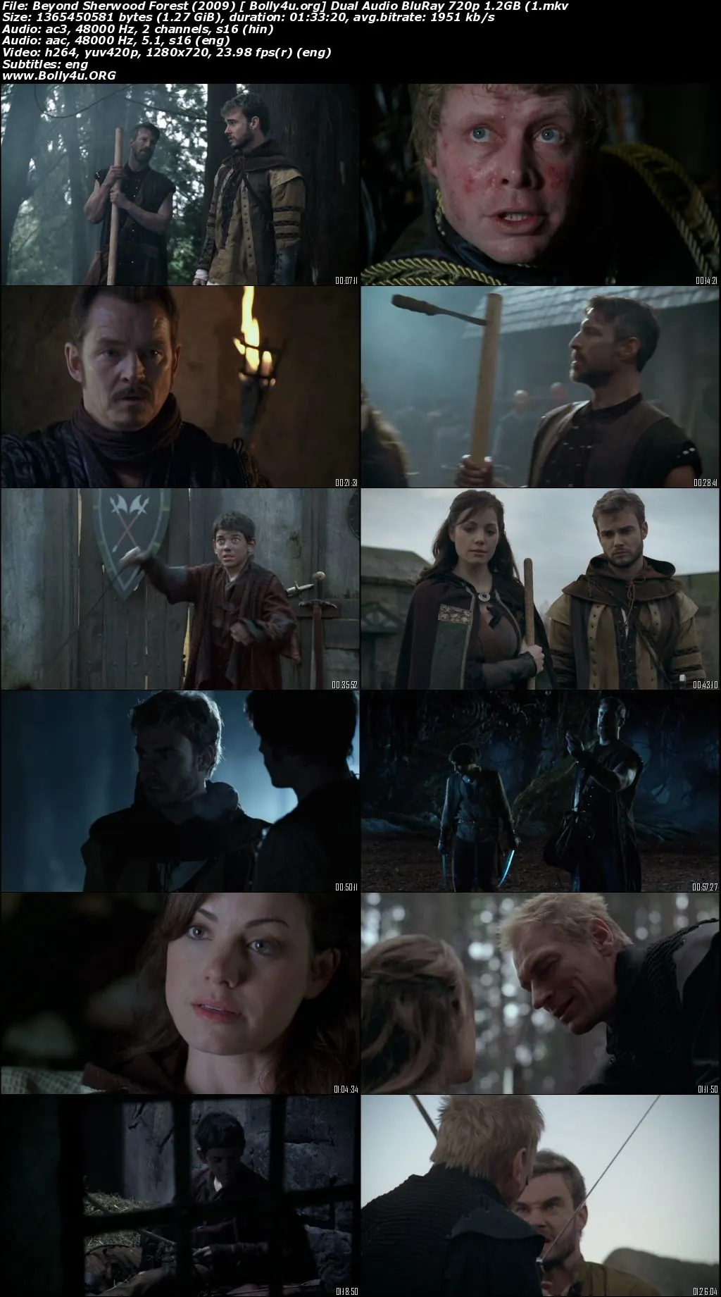 Beyond Sherwood Forest 2009 BluRay 1.2Gb Hindi Dual Audio 720p Download
