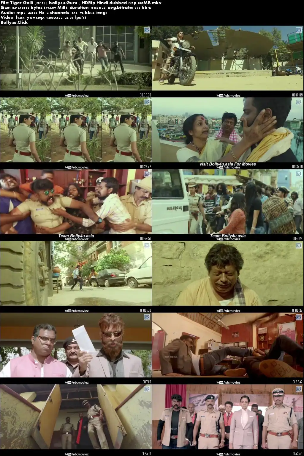 Tiger Galli 2019 HDRip 800Mb Hindi Dubbed 720p Download
