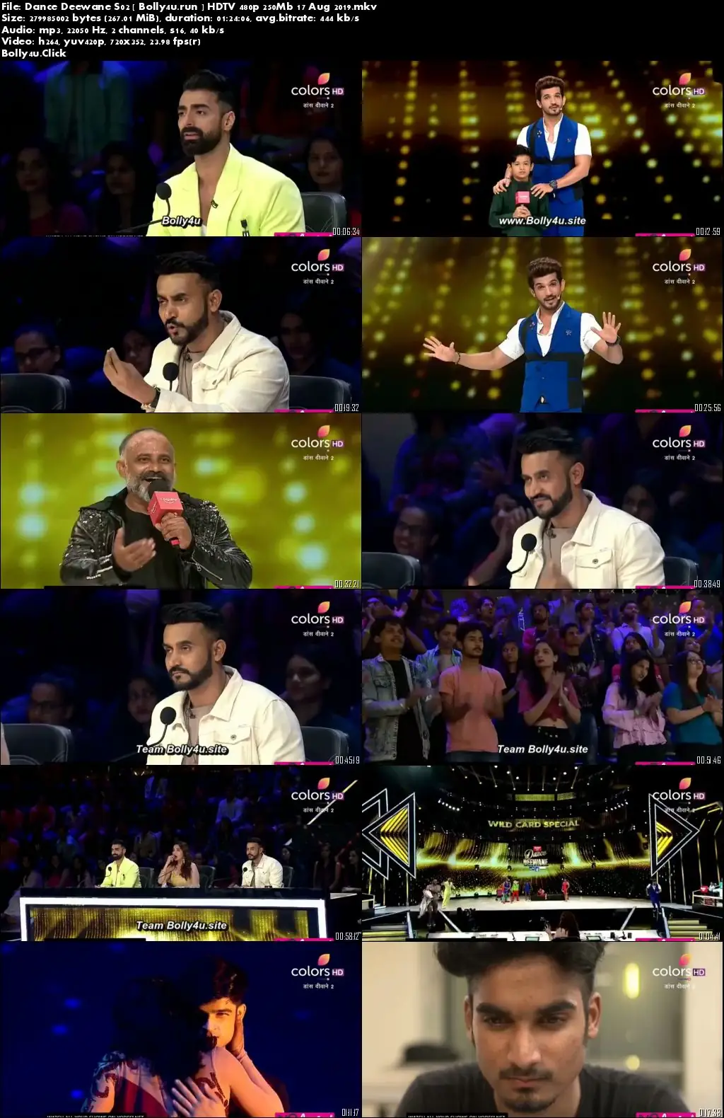 Dance Deewane S02 HDTV 480p 250Mb 17 August 2019 Download