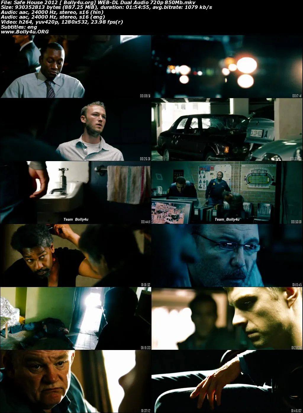 Safe House 2012 BRRip 1GB Hindi Dual Audio 720p Download