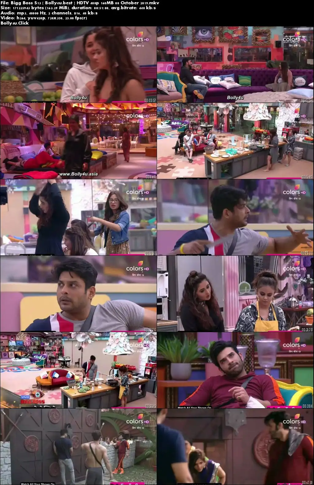 Bigg Boss S13 HDTV 480p 160MB 08 October 2019 Download Bigg Boss S13 HDTV 480p 160MB 08 October 2019 Download