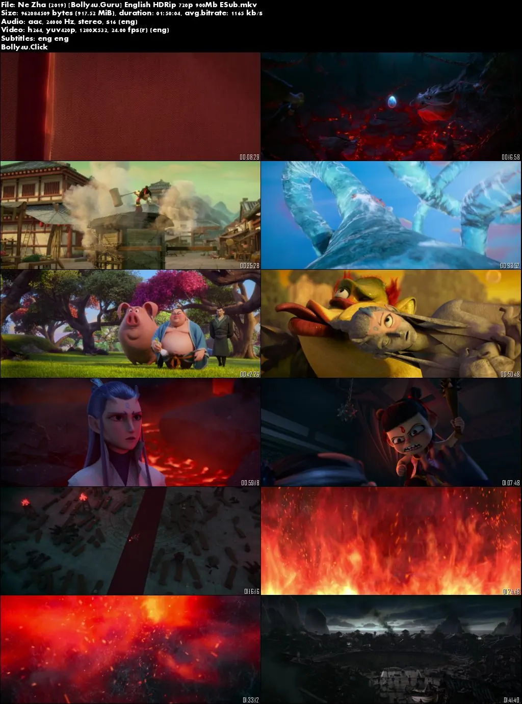 Ne Zha 2019 HDRip 900MB English 720p ESub Download Ne Zha 2019 HDRip 900MB English 720p ESub Download