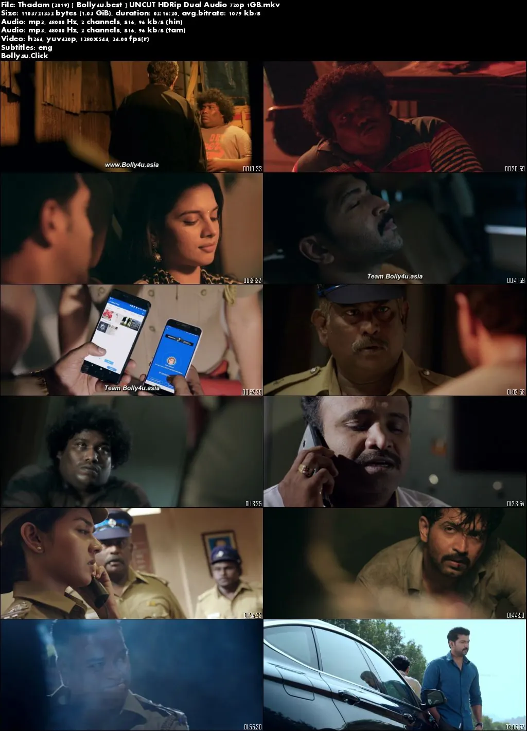 Thadam 2019 HDRip 1GB UNCUT Hindi Dual Audio 720p Download