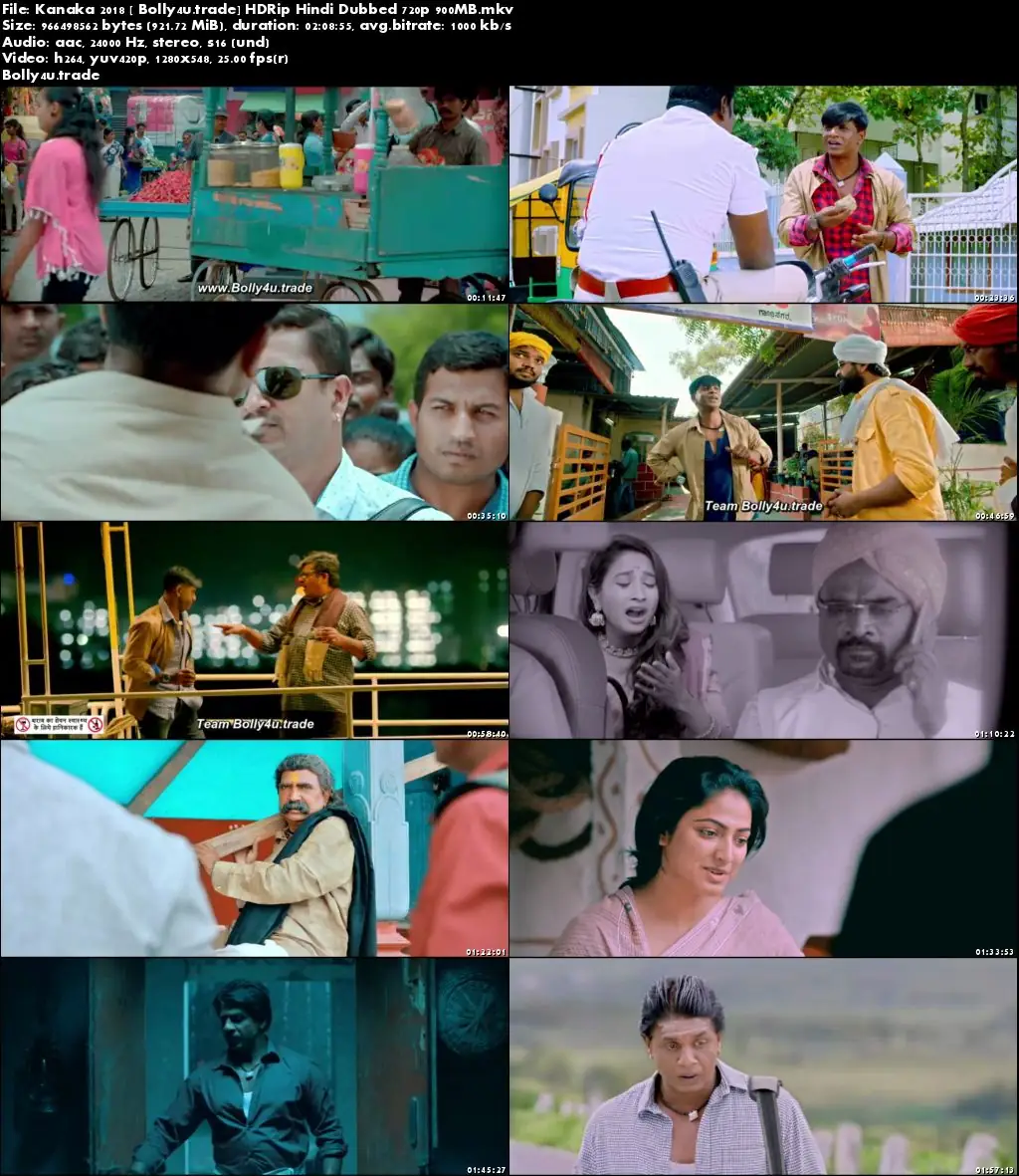 Kanaka 2018 HDRip 900MB Full Hindi Dubbed Movie Download 720p