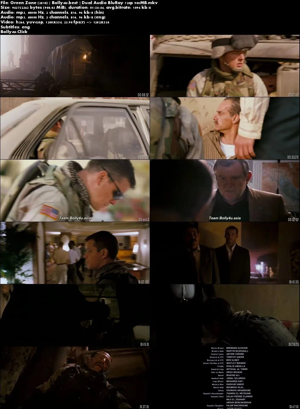 Green Zone 2010 BluRay 400Mb Hindi Dual Audio ORG 480p Download