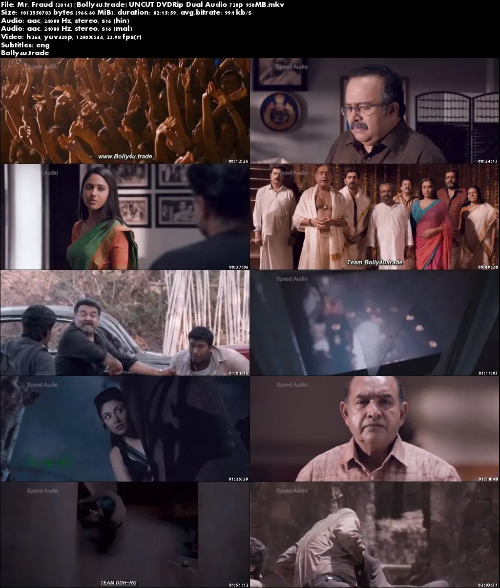 Mr Fraud 2014 DVDRip 950MB UNCUT Hindi Dual Audio 720p Download