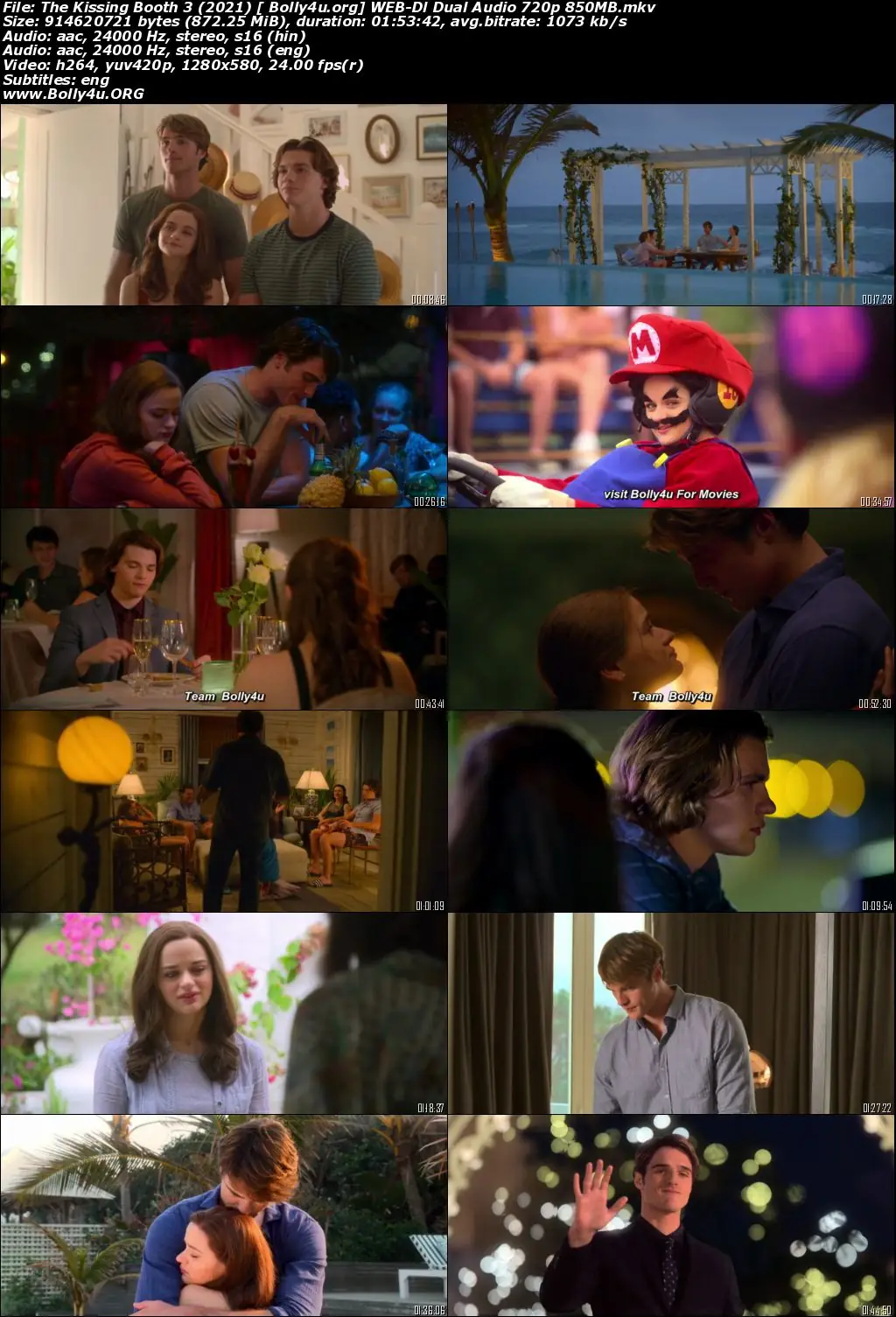 The Kissing Booth 3 2021 WEB-DL 850Mb Hindi Dual Audio 720p Download