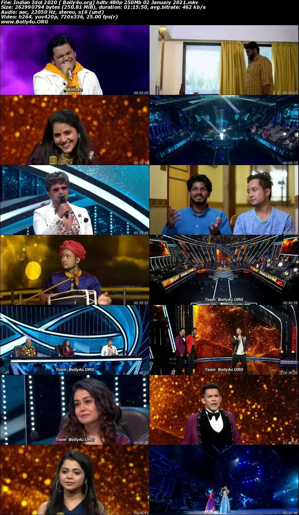Indian Idol 2020 HDTV 480p 250Mb 02 January 2021 Download Indian Idol 2020 HDTV 480p 250Mb 02 January 2021 Download