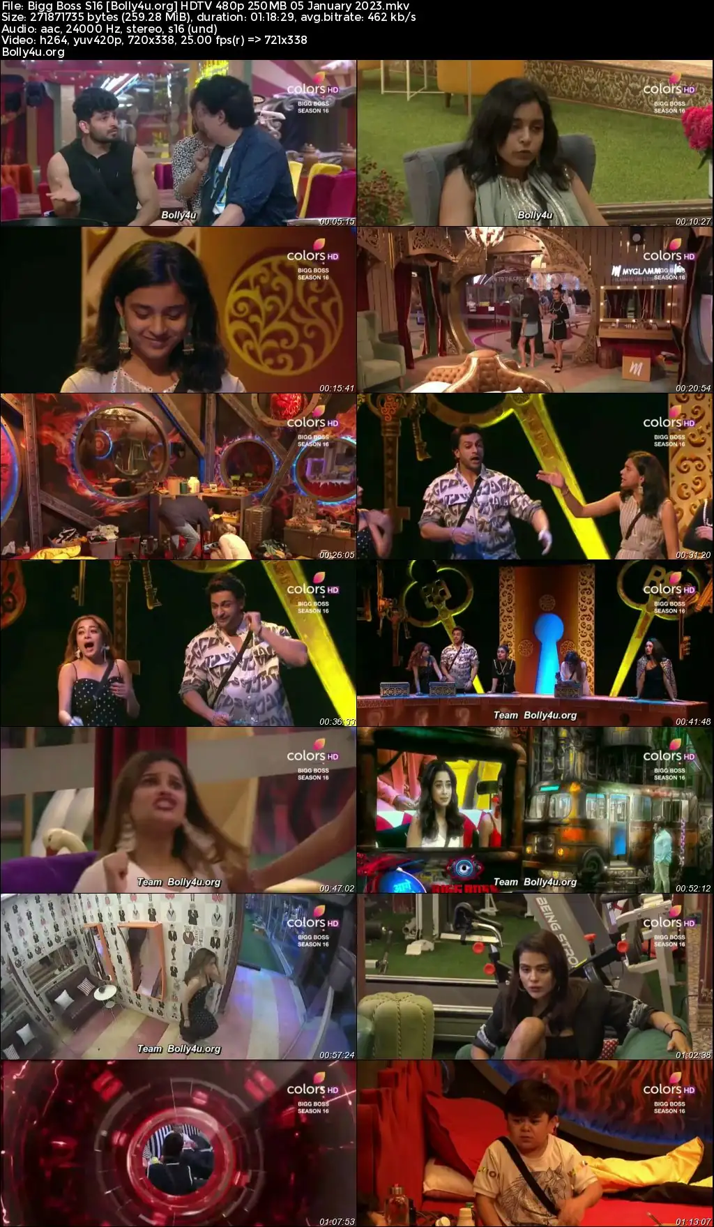 Bigg Boss S16 HDTV 480p 250MB 05 January 2023 Download