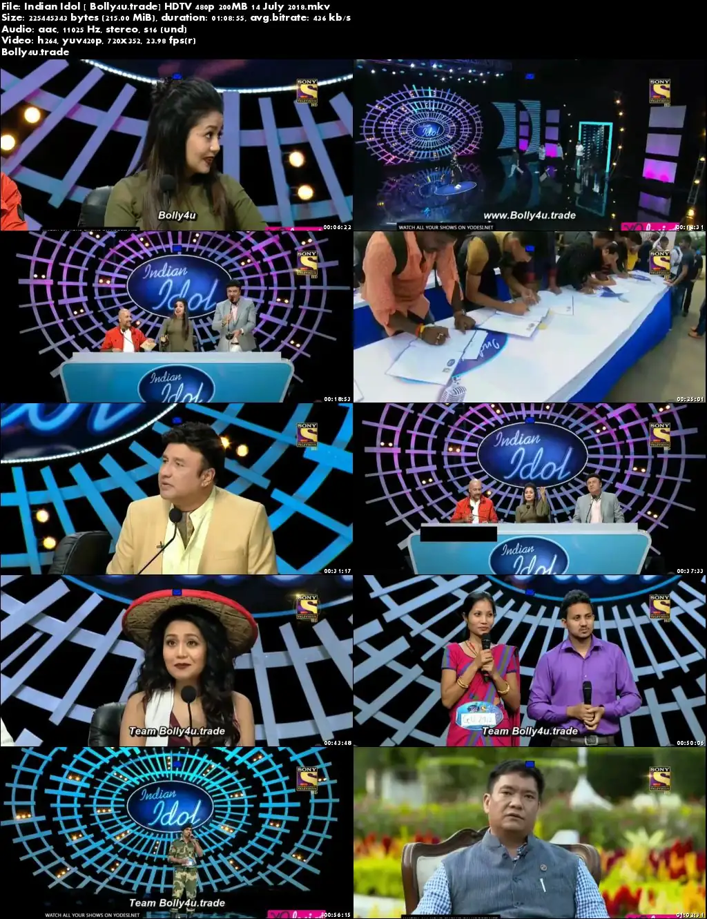 Indian Idol 2018 HDTV 480p 200MB 14 July 2018 Download Indian Idol 2018 HDTV 480p 200MB 14 July 2018 Download