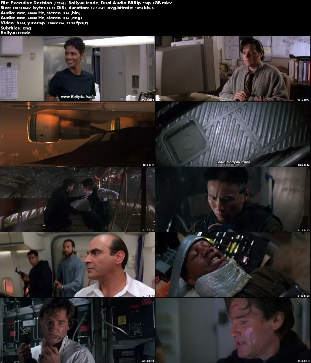 Executive Decision 1996 BluRay 1Gb Hindi Dual Audio 720p Download