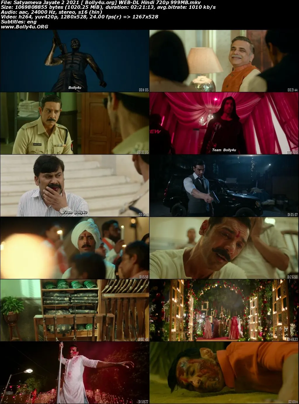 Satyameva Jayate 2 2021 WEB-DL 999MB Hindi Movie Download 720p Download