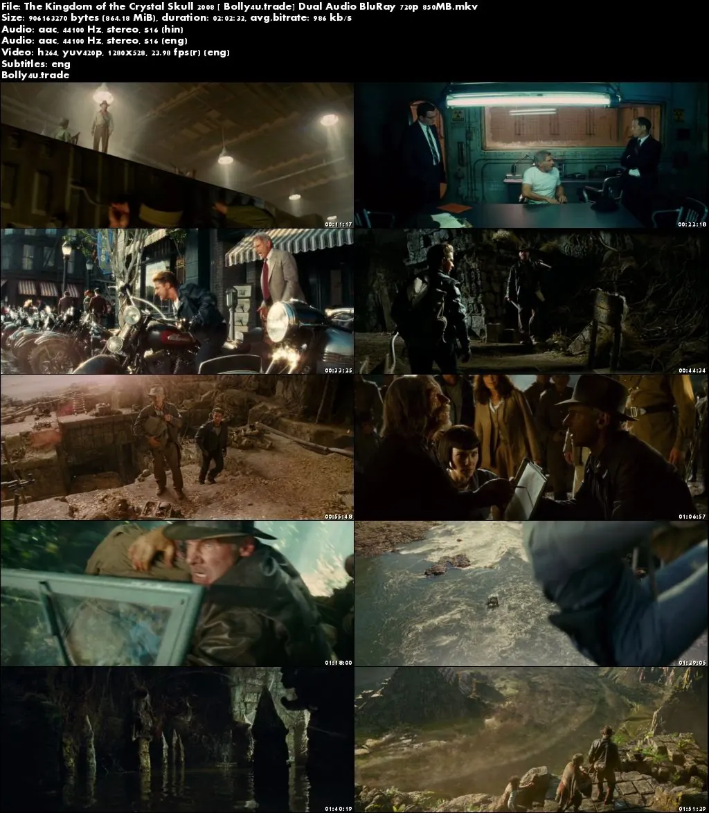 The Kingdom of the Crystal Skull 2008 BluRay 350Mb Hindi Dual Audio 480p Download