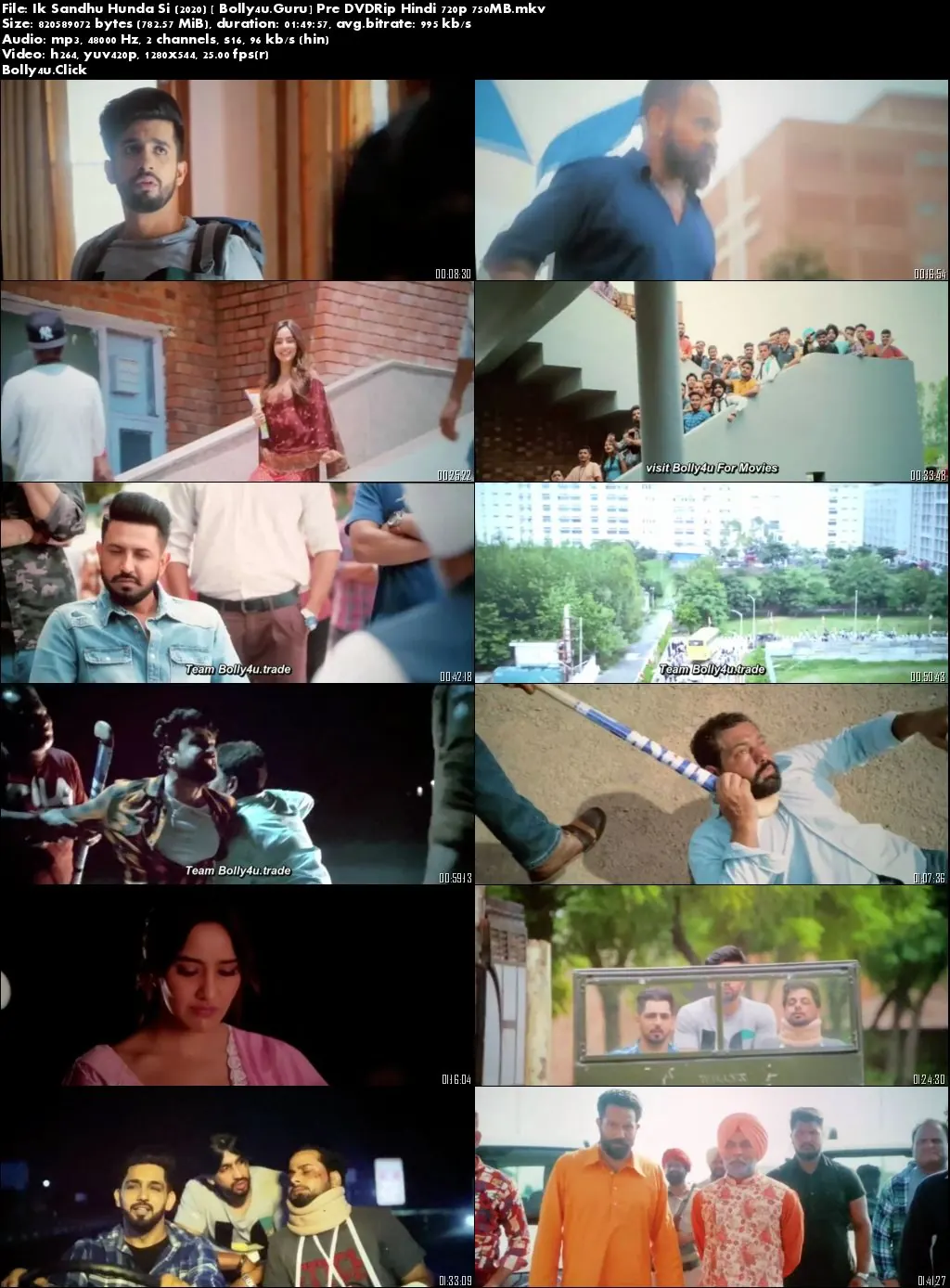 Ik Sandhu Hunda Si 2020 Pre DVDRip 300Mb Punjabi 480p Download
