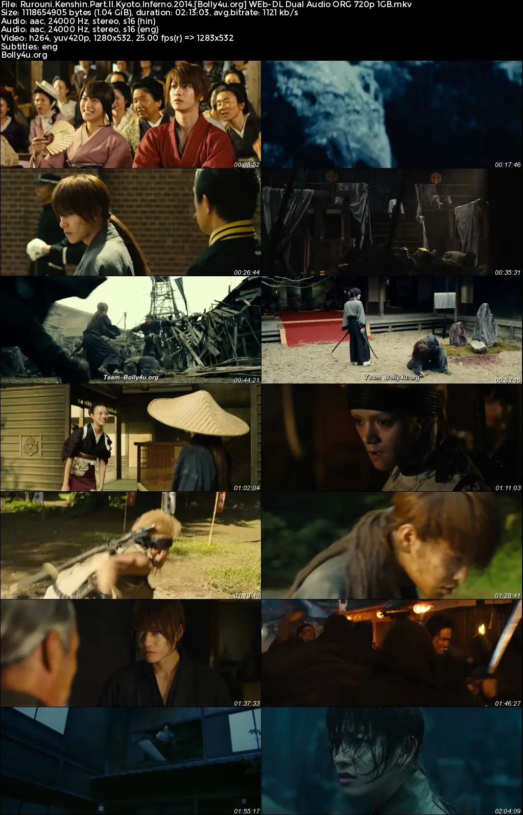 Rurouni Kenshin Part II Kyoto Inferno 2014 WEB-DL Hindi Dual Audio ORG Full Movie Download 1080p  720p  480p