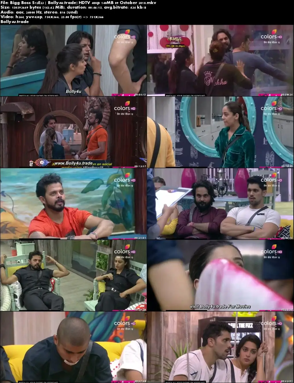 Bigg Boss S12E23 HDTV 480p 140MB 09 October 2018 Download Bigg Boss S12E23 HDTV 480p 140MB 09 October 2018 Download