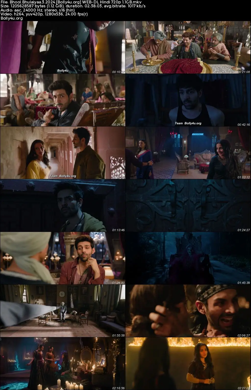 Bhool Bhulaiyaa 3 2024 WEB-DL Hindi Full Movie Download 1080p  720p  480p