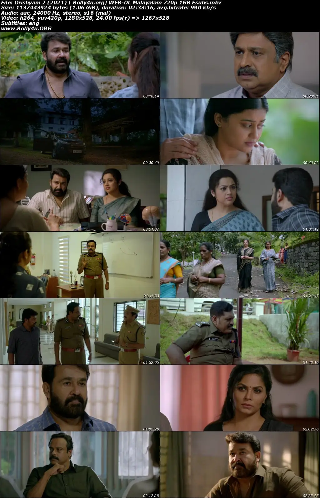 Drishyam 2 2021 WEB-DL 450MB Malayalam 480p ESubs Download