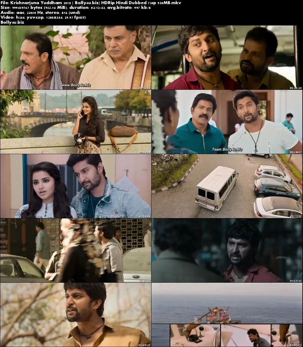 Krishnarjuna Yuddham 2018 HDRip 950MB Hindi Dubbed 720p Watch Online Full Movie Download bolly4u
