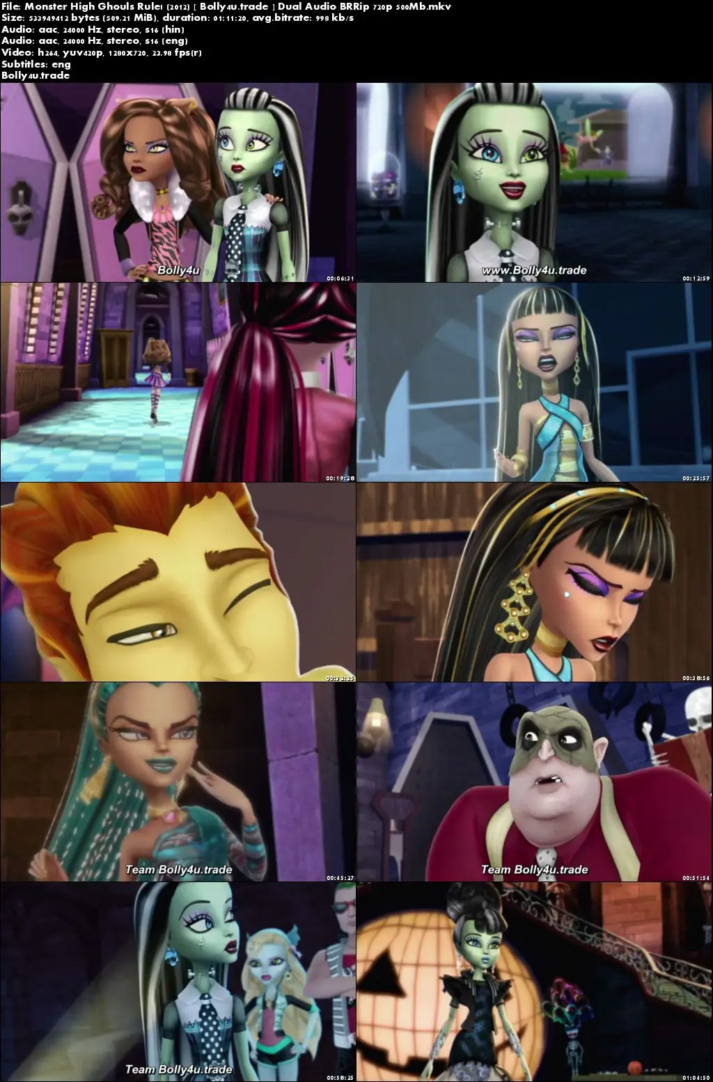 Monster High Ghouls Rule 2012 BRRip 200Mb Hindi Dual Audio 480p Download Monster High Ghouls Rule 2012 BRRip 200Mb Hindi Dual Audio 480p Download