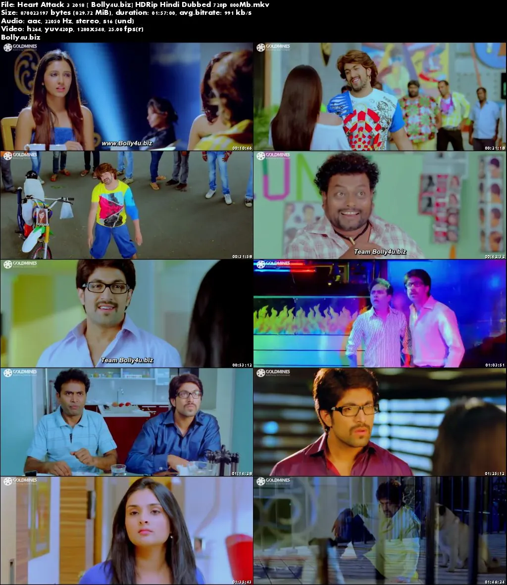 Heart Attack 3 2018 HDRip 800Mb Full Hindi Dubbed Movie Download 720p