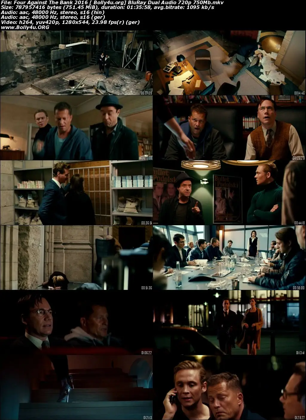 Four Against The Bank 2016 BluRay 750Mb Hindi Dual Audio 720p Download
