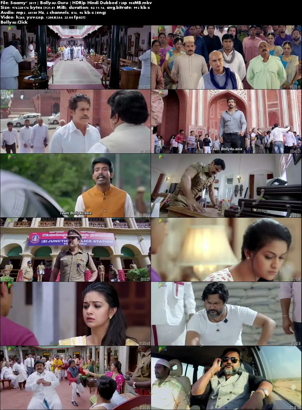 Saamy² 2019 HDRip 300Mb Hindi Dubbed 480p Download