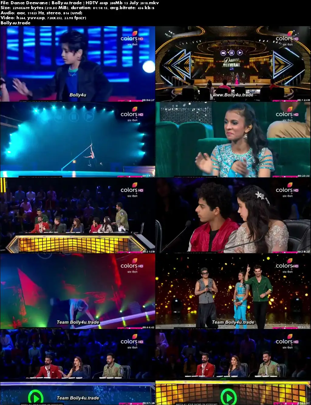 Dance Deewane 2018 HDTV 480p 200Mb 15 July 2018 Download
