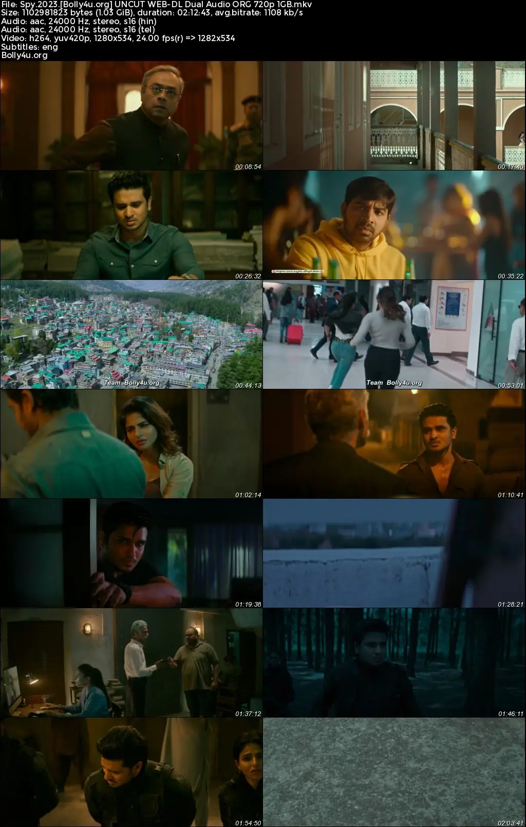 Spy 2023 WEB-DL UNCUT Hindi Dual Audio ORG Full Movie Download 1080p  720p  480p