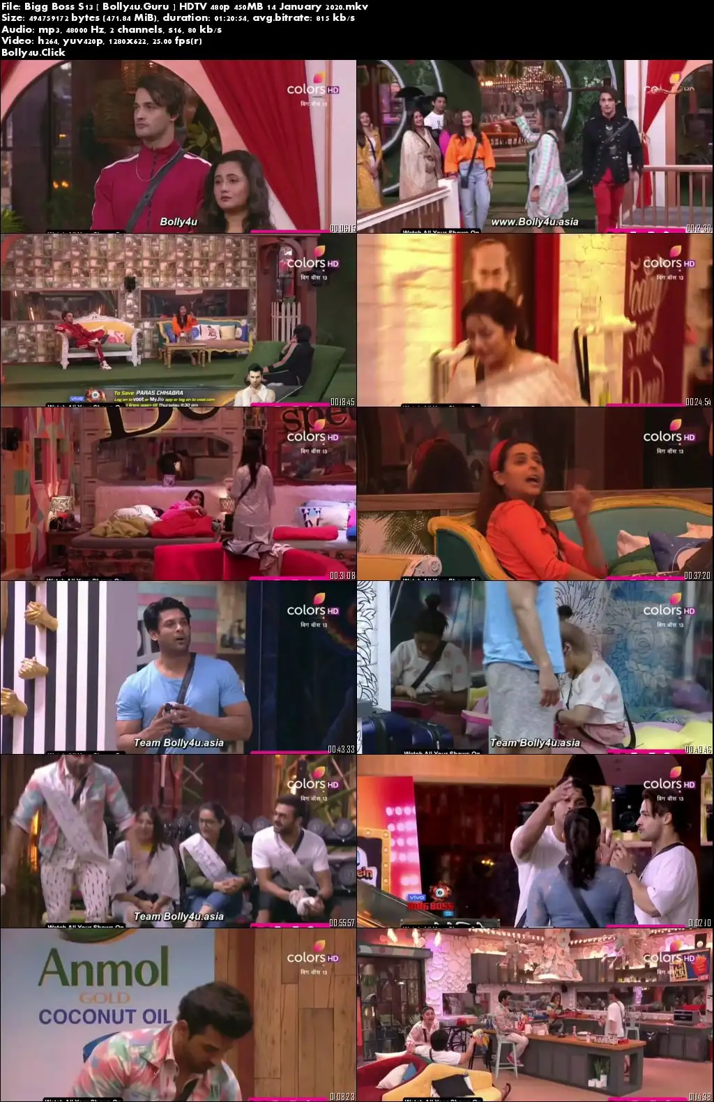 Bigg Boss S13 HDTV 450MB 14 January 2020 480p 720p Download Bigg Boss S13 HDTV 450MB 14 January 2020 480p 720p Download