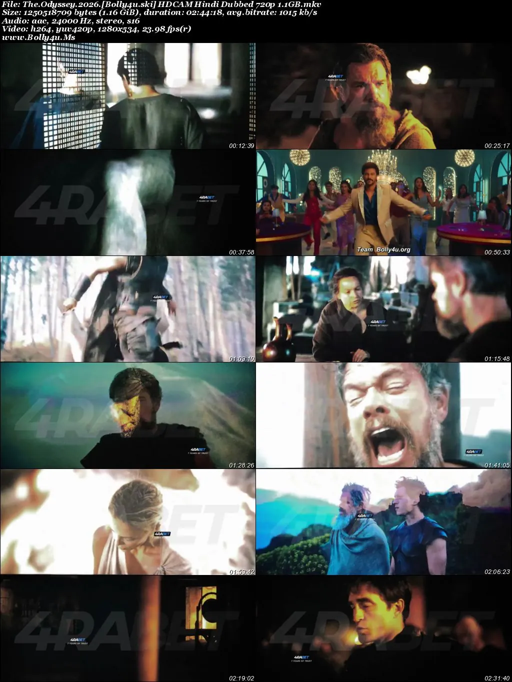 The Odyssey 2026 HDCAM Hindi Dubbed Full Movie Download 1080p  720p  480p