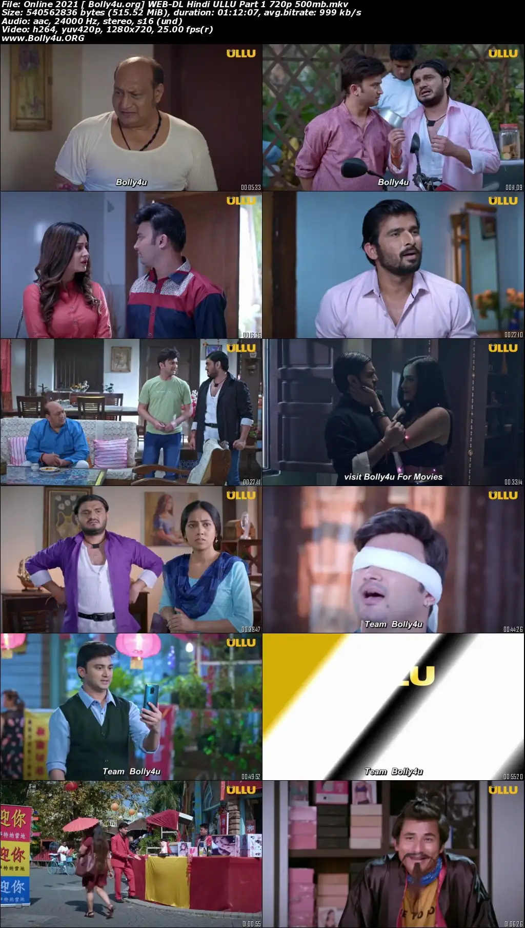 Online 2021 WEB-DL 500Mb Hindi Part 01 ULLU 720p Download