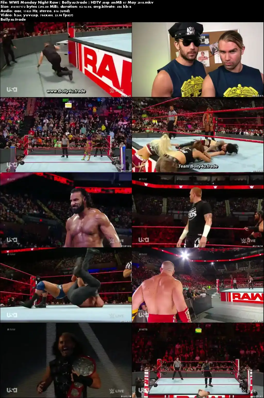 WWE Monday Night Raw HDTV 480p 400MB 07 May 2018 Download WWE Monday Night Raw HDTV 480p 400MB 07 May 2018 Download