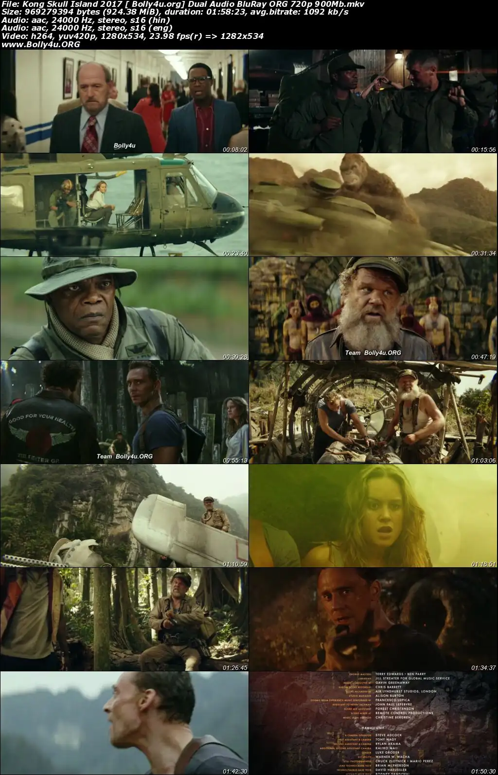 Kong Skull Island 2017 BluRay 400MB Hindi Dual Audio ORG 480p Download