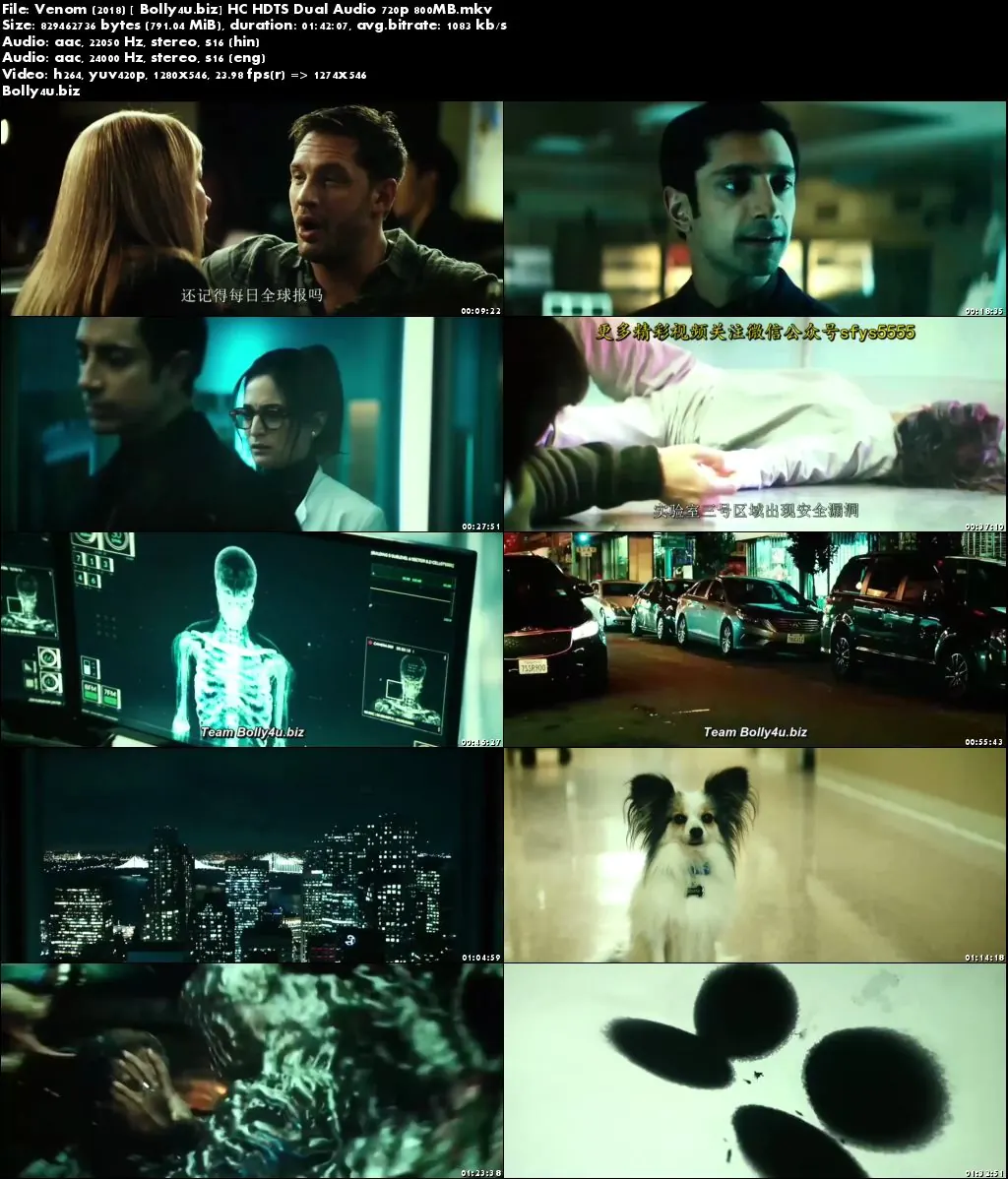 Venom 2018 HC HDTS 800Mb Hindi Dual Audio 720p Download