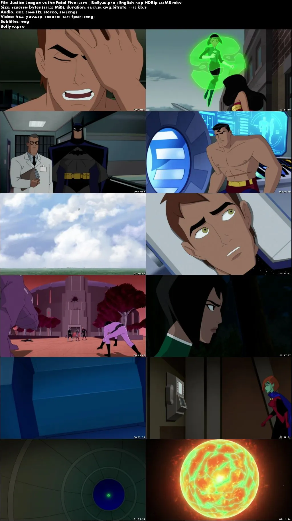 Justice League vs the Fatal Five 2019 HDRip 650MB English 720p ESub Download