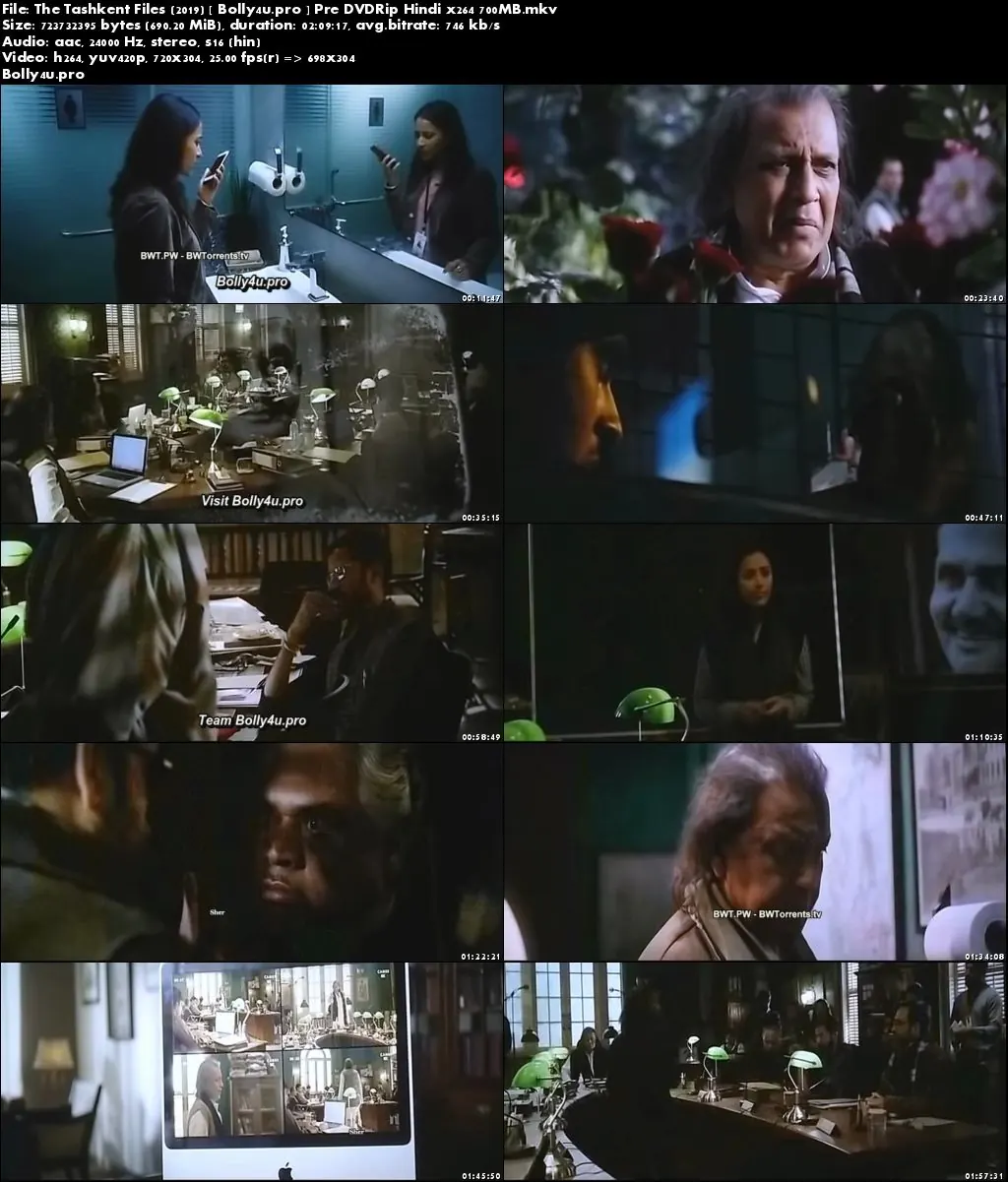 The Tashkent Files 2019 Pre DVDRip 700MB Hindi x264 Download